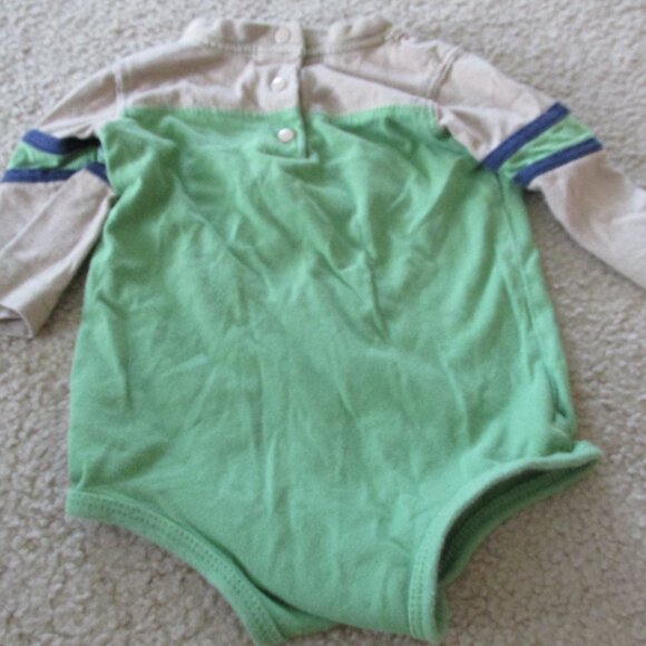 Cradle Togs One Piece Onesie Infant Boys Size 3-6M Blue Long Sleeve Camping - Picture 4 of 5